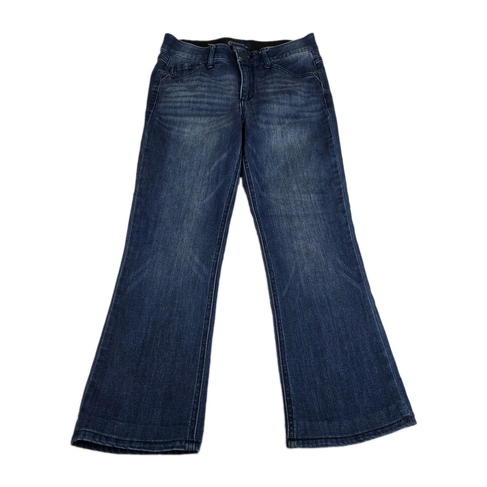 Democracy Jeans Womens Size 8P "Ab"solution Itty Bitty Bootcut Blue Denim Pants